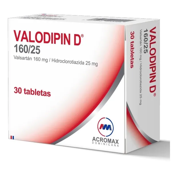 Valodipin D 160/25mg 30 Tabletas Acrovan D