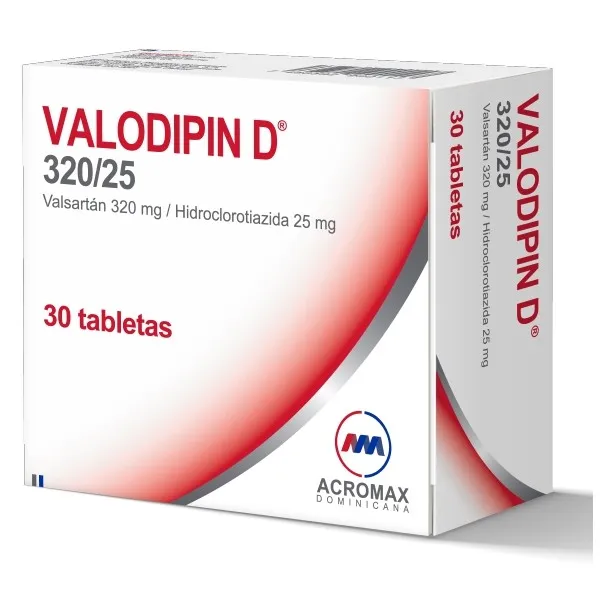 Valodipin D 320/25mg 30 Tabletas Acrovan D