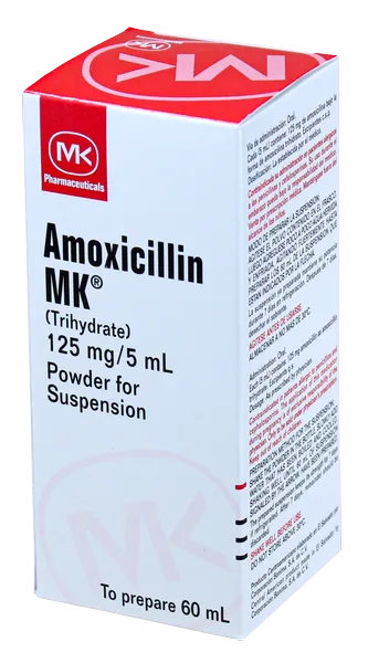 Amoxicilina MK 125mg/ Suspension 60ml.