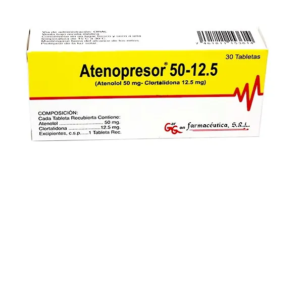 Atenopresor 5012.5mg 30 Comprimidos
