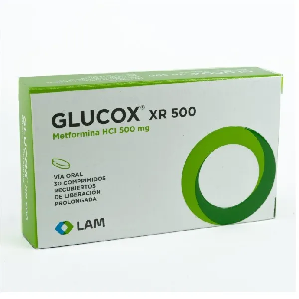 Glucox XR 500mg 30 Comprimidos