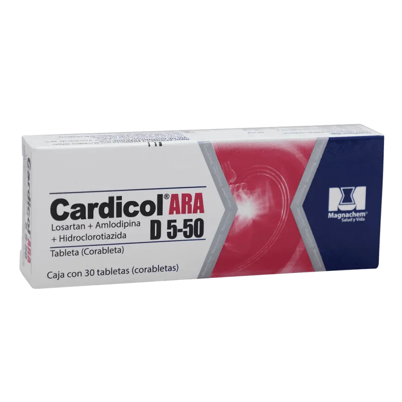 Cardicol Ara D 5/50/12.5 mg, 30 Corabletas