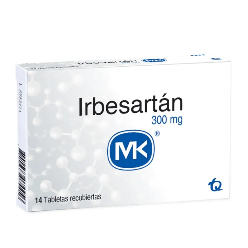 Irbesartan 300mg MK, 14 Tabletas