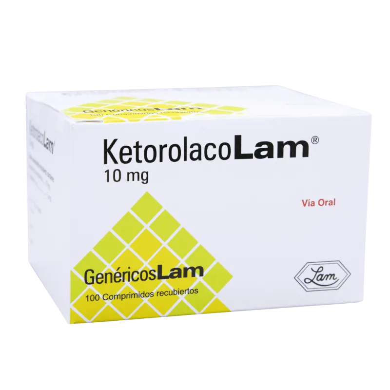 Ketorolaco 10mg LAM Sublingual, 100 Comprimidos