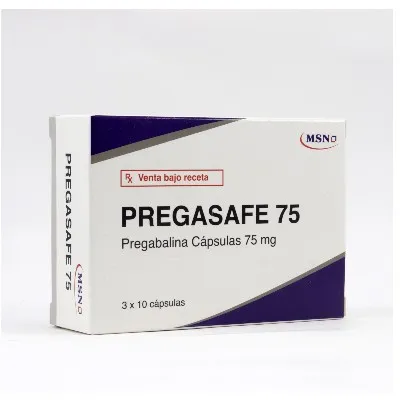 Pregasafe 75mg , 3 Blister x 10 Capsulas