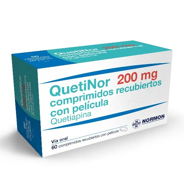 QuetiNor 200mg, Caja de 60 Comprimidos Recubiertos con Pelicula