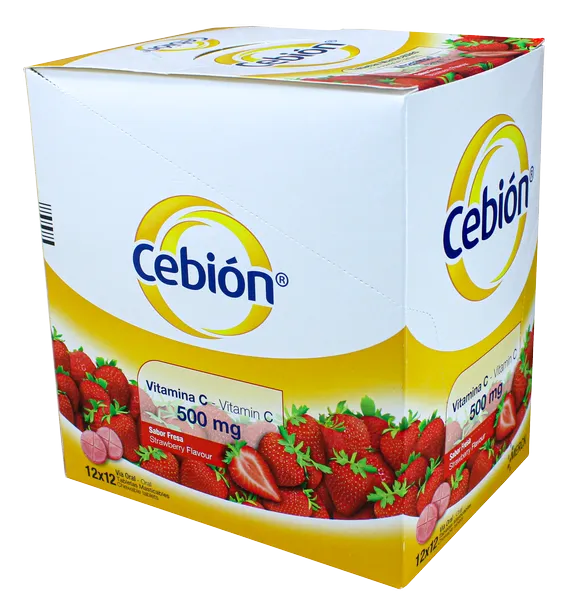 Cebion Masti. Fresa 500mg /144