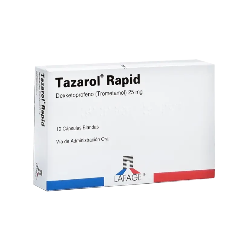 Tazarol Rapid 25mg, 10 Capsulas Blandas