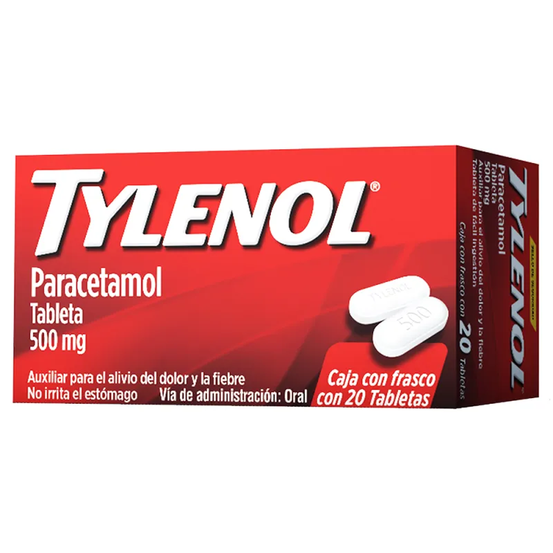 Tylenol 500mg, 20 Capsulas