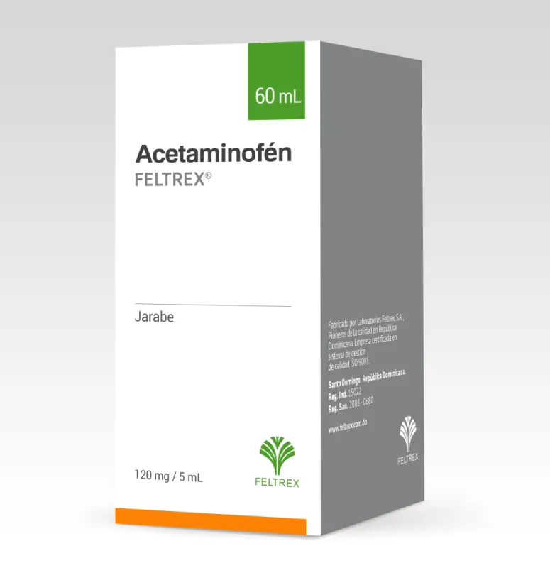 Acetaminofen Feltrex 120 mg 60 ml Jarabe