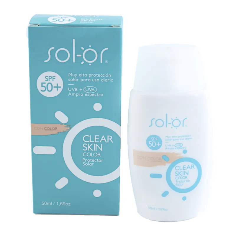 Solor Clear Skin Prot Solar Color-Spf50+ 50 ml
