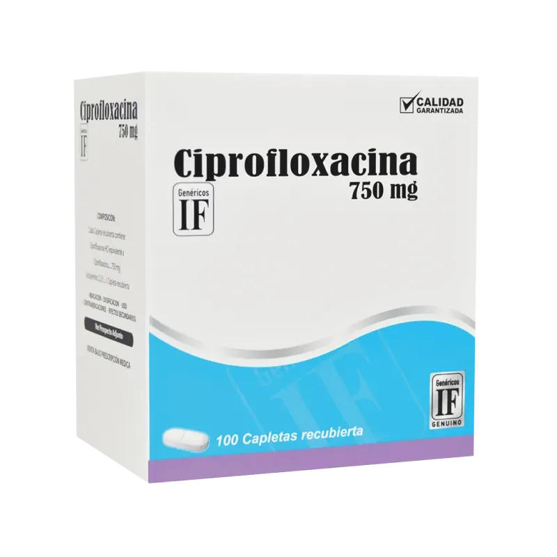 Ciprofloxacina IF 750mg x 100 Capl