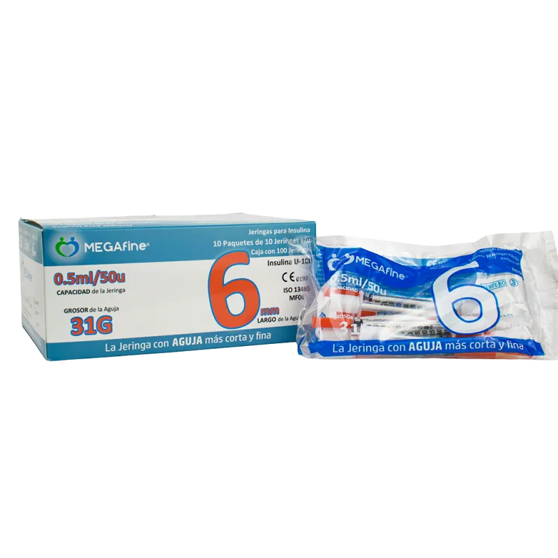 Jeringa/Insul 6mm x 31g 0.5ml Fdas 10 Unid.megafin