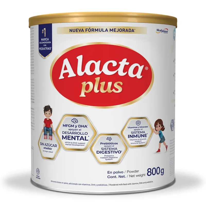 Alacta Plus Formula Infantil 800 g sin Azucar Lata