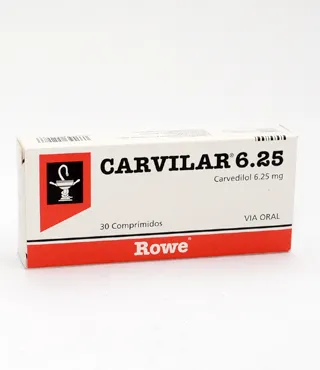 Carvilar 6.25 mg 30 Comprmidos
