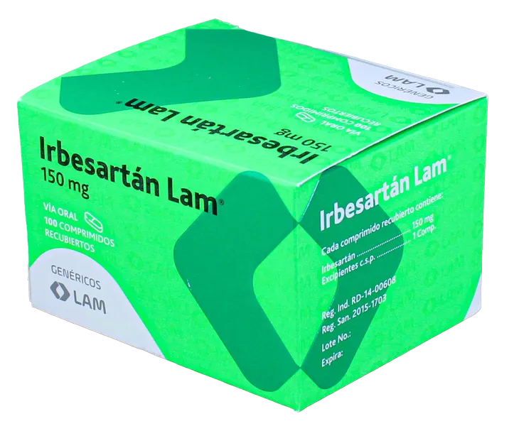 Irbesartan 150mg -Lam -/100 Tabletas