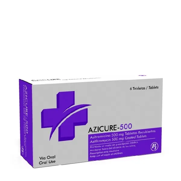 Azicure 500mg 6 Tabletas C/B Cada Blister3