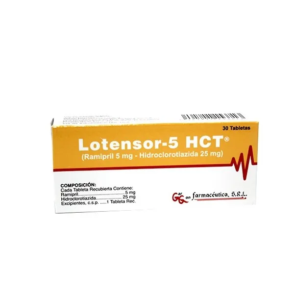 Lotensor 5mg Hct 30 Tabletas