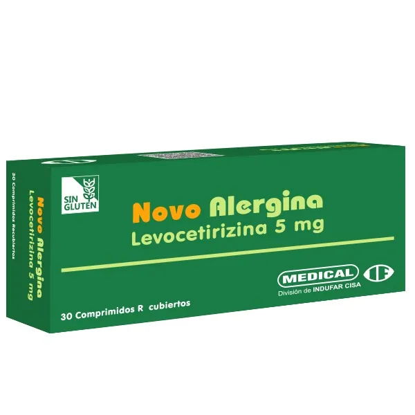 Novo Alergina 5mg 30 Comprimidos C/B Cada Blister