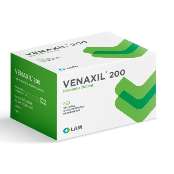 Venaxil 200mg 60 Comprimidos C/B Cada Blister